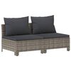 vidaXL 8-tlg. Garten-Lounge-Set mit Kissen Grau Poly Rattan