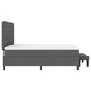 vidaXL Boxspringbett mit Matratze Dunkelgrau 180 x 200 cm Stoff