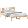 vidaXL Bettrahmen mit Kopfteil Braun 140 x 190 cm Massives Kiefernholz