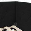 vidaXL Eckbettgestell mit Matratze Schwarz 100 x 200 cm Stoff