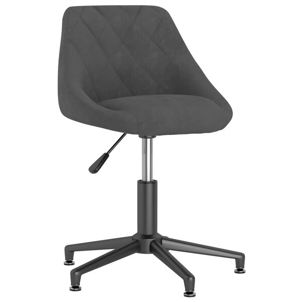 vidaXL Esszimmerstuhl Drehbar Dunkelgrau Samt