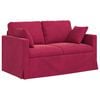 vidaXL Sofa 2 pcs Weinrot