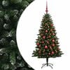 vidaXL K&uuml;nstlicher Weihnachtsbaum mit Kugel 120 cm 150 LEDs