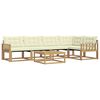 vidaXL Outdoor-Sofagarnitur 6 pcs Wei&szlig; und Creme 79 x 79 x 37 cm