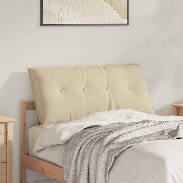 vidaXL R&uuml;ckenkissen Creme 100 x 50 cm Mikrofaserstoff