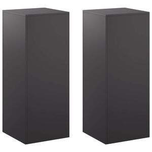 vidaXL Pflanzenst&auml;nder 2 pcs Schwarz 40 x 40 x 100 cm Stahl