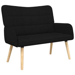 vidaXL Zweisitzer Sofa Schwarz 115 x 61 x 87 cm Stoff