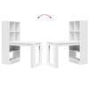 vidaXL Schreibtisch mit Regal Weiß 122 x 67 x 145 cm Holzwerkstoff