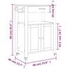 vidaXL K&uuml;chenwagen MONZA 60x40x88,5 cm Massivholz Kiefer