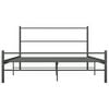 vidaXL Bettgestell Grau Metall 120x200 cm