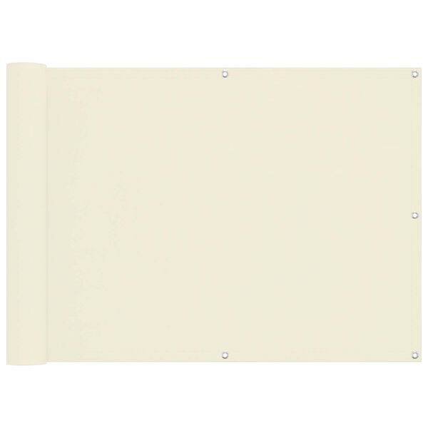 vidaXL Balkonsichtschutz Creme 75 x 200 cm Oxford-Stoff