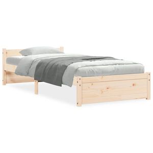vidaXL Massivholzbett ohne Matratze 75x190 cm