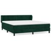 vidaXL Boxspringbett mit Matratze Dunkelgr&uuml;n 160x200 cm Samt