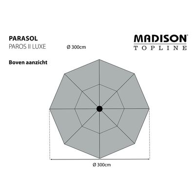 Madison Sonnenschirm Paros II Luxe 300 cm Ziegelrot