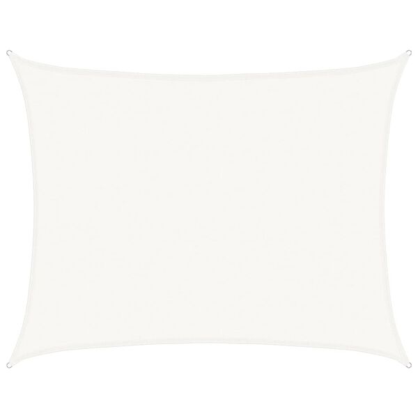 vidaXL Sonnensegel 160 g/m² Weiß 6x7 m HDPE