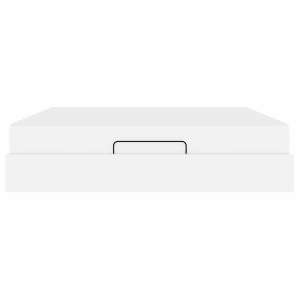 vidaXL Bettgestell mit Matratze mit Matratze 2 pcs Wei&szlig; PVC