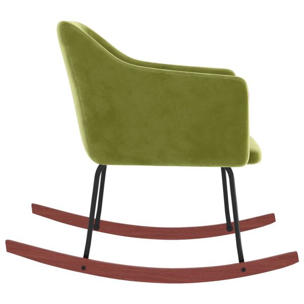 vidaXL Schaukelstuhl Hellgr&uuml;n Samt