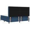vidaXL Boxspringbett mit Matratze mit Kopfteil Blau 200 x 200 cm Stoff