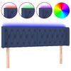 vidaXL LED Kopfteil Blau 147x16x78/88 cm Stoff