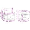 vidaXL Outdoor-Sofagarnitur mit Kissen 5 pcs Natur und Anthrazit