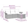 vidaXL Garten-Sofa-Set mit Kissen mit Speicher 4 pcs Braun Poly Rattan