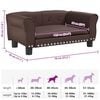 vidaXL Hundebett Braun 70x45x30 cm Kunstleder
