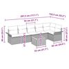 vidaXL Garten-Sofa-Set 7 pcs Schwarz Poly Rattan