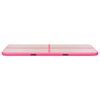 vidaXL Aufblasbare Gymnastikmatte mit Pumpe 400x100x10 cm PVC Rosa