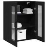 vidaXL Wandschrank Wandmontiert Schwarz Eichen-Optik 69,5 x 34 x 90 cm