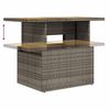 vidaXL Gartentisch Grau 100x55x73 cm Poly Rattan und Akazienholz