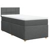 vidaXL Boxspringbett mit Matratze Dunkelgrau 90x190 cm Stoff