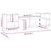 vidaXL TV-Schrank Schwarz 160x35x55 cm Holzwerkstoff