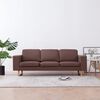 vidaXL 3-Sitzer-Sofa Stoff Braun