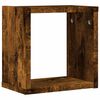vidaXL Wandregale mit Regal 4 pcs Ger&auml;ucherte Eiche 26 x 15 x 26 cm