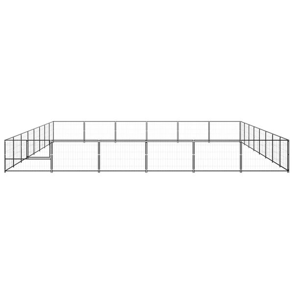 vidaXL Hundezwinger Schwarz 48 m² Stahl