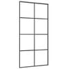 vidaXL Schiebetür Aluminium und ESG Glas 102,5x205 cm Schwarz