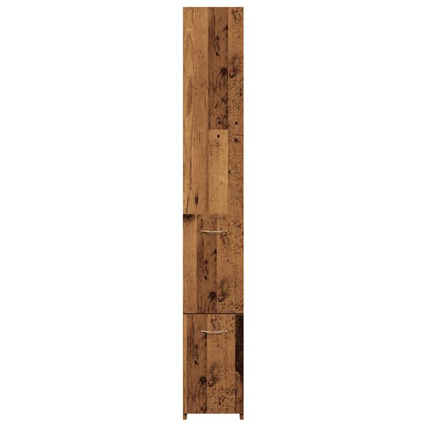 vidaXL Badezimmerschrank Altholz-Optik 25x25x170 cm Holzwerkstoff