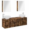 vidaXL Badezimmerschrank-Set 5 pcs Ger&auml;ucherte Eiche Holzwerkstoff