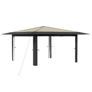 vidaXL Pavillon ohne Seitenwand 4 x 4 m Creme und Anthrazit