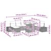 vidaXL Gartensofa-set mit Kissen 9 pcs Braun und Creme Poly-Rattan