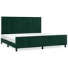 vidaXL Bettgestell ohne Matratze Dunkelgr&uuml;n 200x200 cm Samt