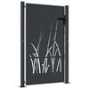 vidaXL Gartentor Anthrazit 100x150 cm Stahl Gras-Design
