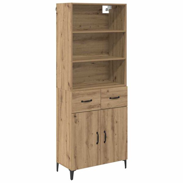 vidaXL Highboard Artisan-Eiche 69,5 x 34 x 180 cm Holzwerkstoff