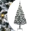 vidaXL Künstlicher Weihnachtsbaum mit 300 LEDs mit Ständer Grün 210 cm