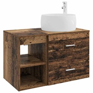 vidaXL Badezimmerm&ouml;bel-Set 2 pcs Altholz Holzwerkstoff