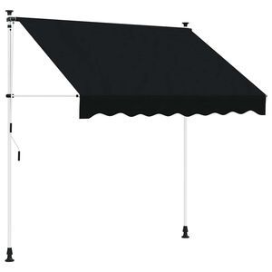 vidaXL Manuell einziehbare Markise Schwarz 400 cm