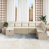 vidaXL Gartensofa-set mit Kissen 8 pcs Beige Poly-Rattan