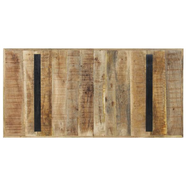 vidaXL Esstisch 140x70x76 cm Raues Mangoholz
