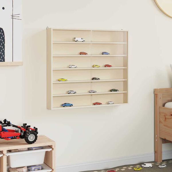 vidaXL Wanddisplay-Case mit Regal Beige 60 x 8,5 x 54 cm Sperrholz