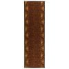 vidaXL Teppichl&auml;ufer FLORNES Gewebt Braun Zickzack 67 x 150 cm PP 7 mm